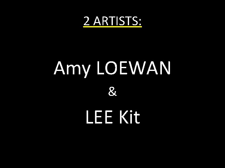 2 ARTISTS: Amy LOEWAN & LEE Kit 