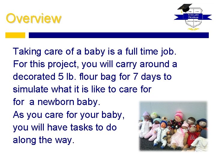 Flour Child Project Overview Taking care of a