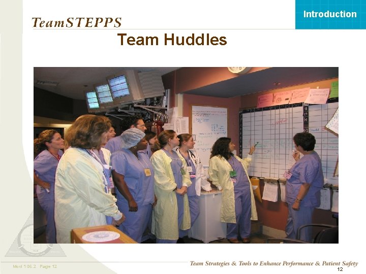 Introduction Team Huddles Mod 1 06. 2 05. 2 Page 12 TEAMSTEPPS 05. 2