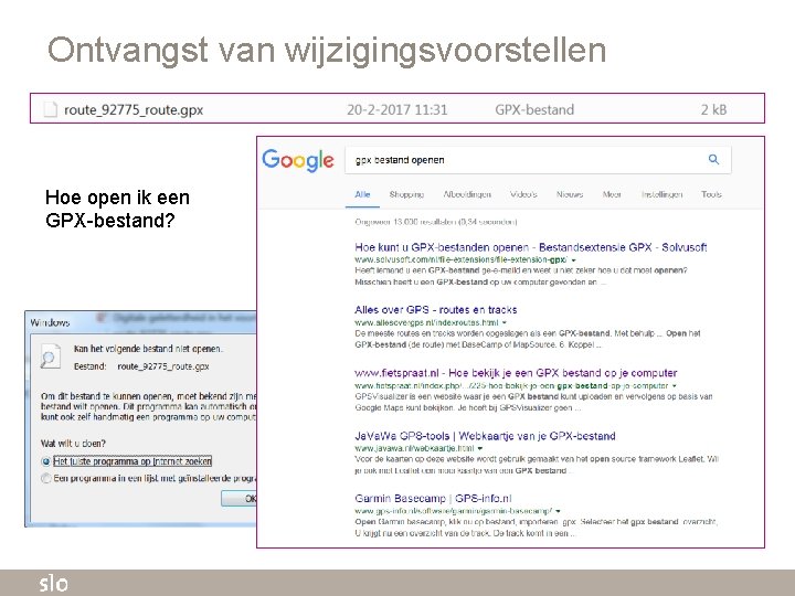 Ontvangst van wijzigingsvoorstellen Hoe open ik een GPX-bestand? 