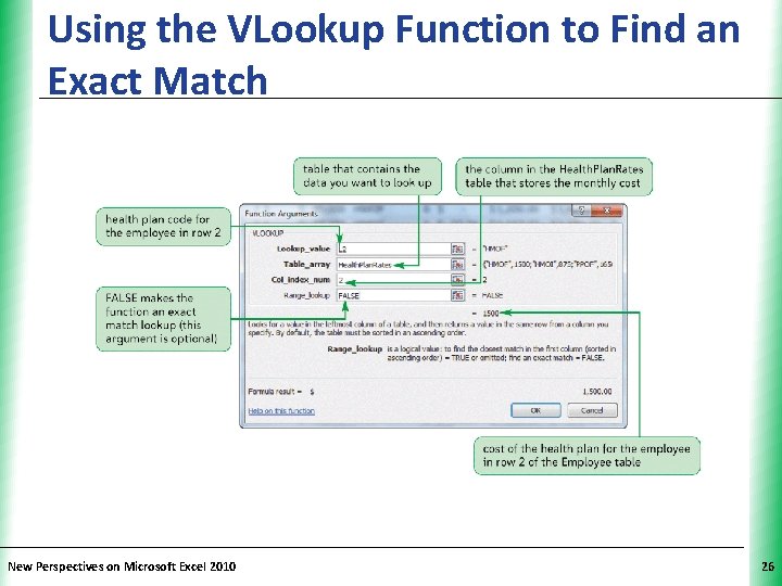 Using the VLookup Function to Find an XP Exact Match New Perspectives on Microsoft