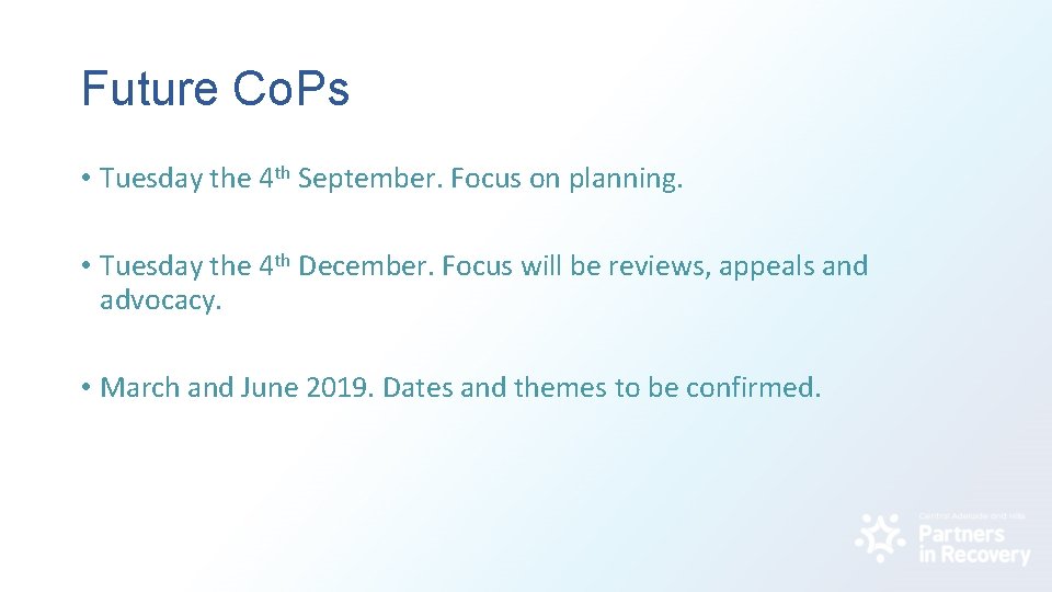 Future Co. Ps • Tuesday the 4 th September. Focus on planning. • Tuesday