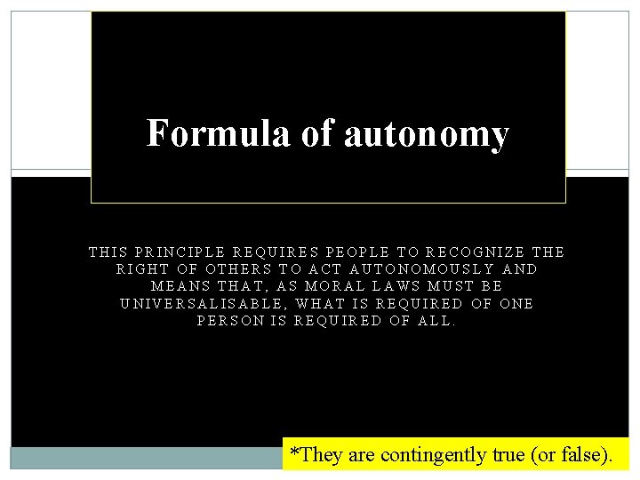 Kantian Ethics 1 Ethical Understanding THIS POWERPOINT HAS