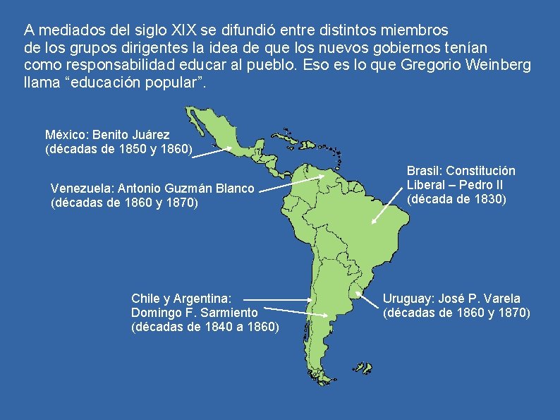 A mediados del siglo XIX se difundió entre distintos miembros de los grupos dirigentes