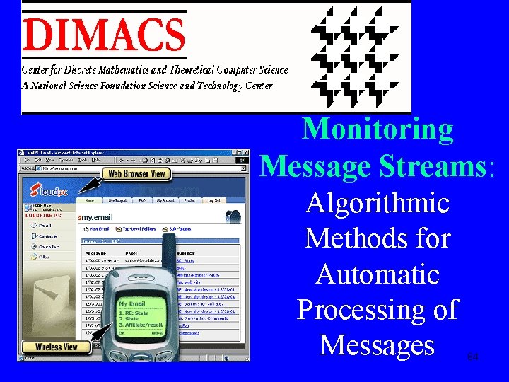 Monitoring Message Streams: Algorithmic Methods for Automatic Processing of Messages 64 