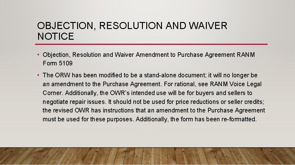 OBJECTION, RESOLUTION AND WAIVER NOTICE • Objection, Resolution and Waiver Amendment to Purchase Agreement