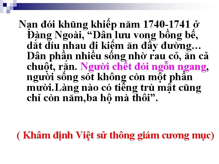 Nạn đói khũng khiếp năm 1740 -1741 ở Đàng Ngoài, “Dân lưu vong bồng