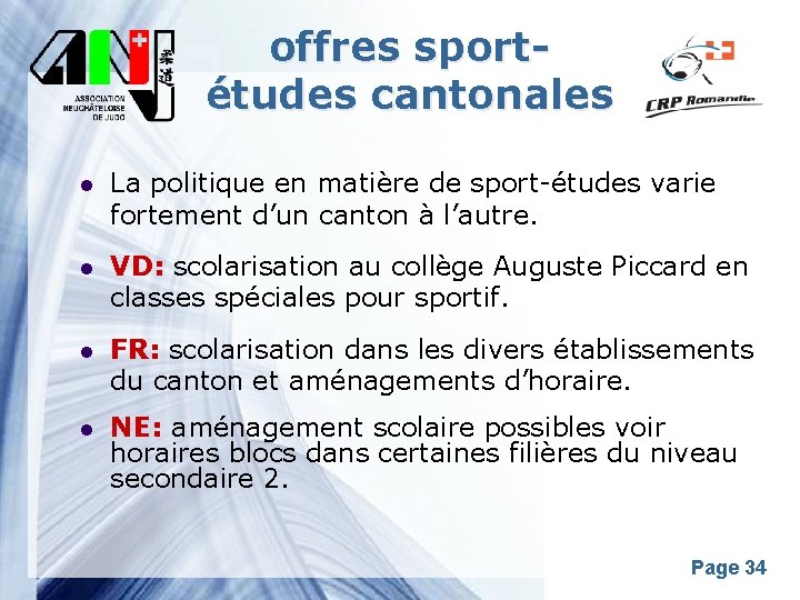 offres sportétudes cantonales l La politique en matière de sport-études varie fortement d’un canton