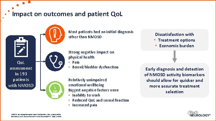 Impact on outcomes and patient Qo. L Most patients had an initial diagnosis other