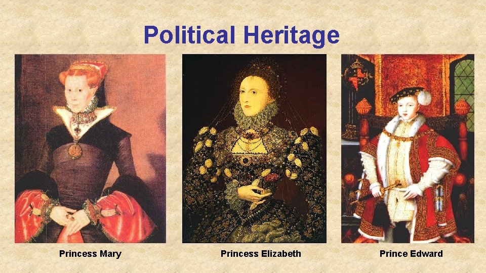 Political Heritage Princess Mary Princess Elizabeth Prince Edward 