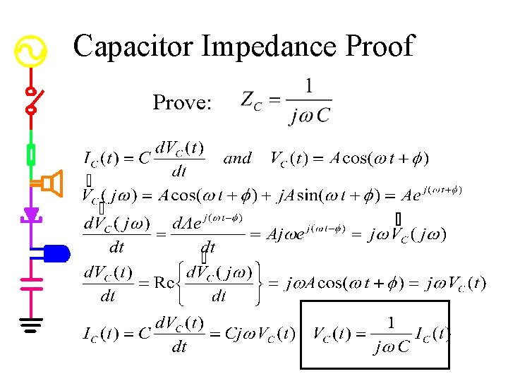 Capacitor Impedance Proof Prove: 