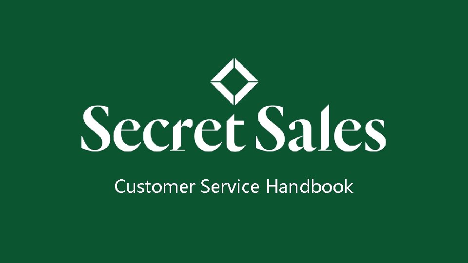 Customer Service Handbook 