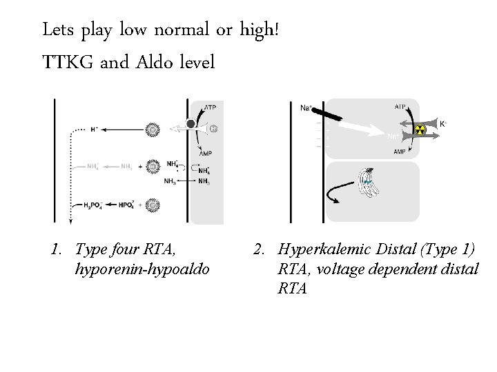 Lets play low normal Trans-tubular Potassium or high! Gradient (TTKG)and Aldo level TTKG 1.