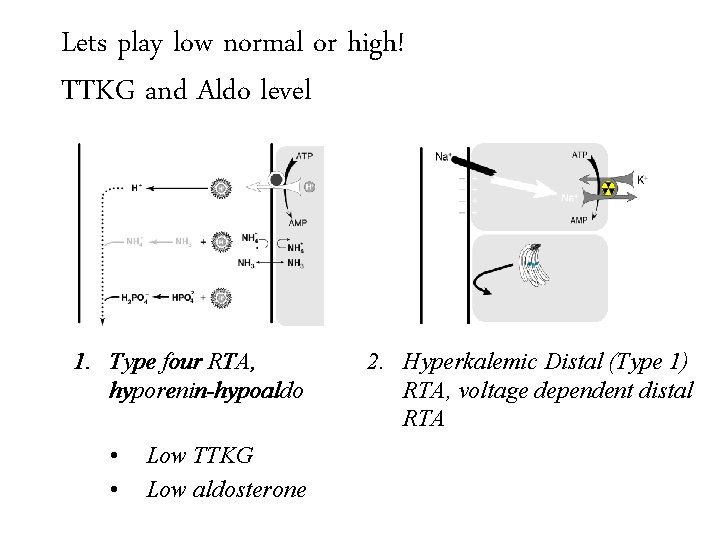 Lets play low normal Trans-tubular Potassium or high! Gradient (TTKG)and Aldo level TTKG 1.