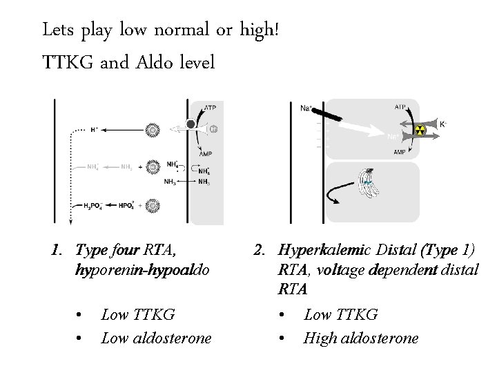 Lets play low normal Trans-tubular Potassium or high! Gradient (TTKG)and Aldo level TTKG 1.