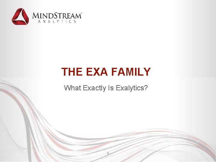 THE EXA FAMILY What Exactly Is Exalytics? 6 