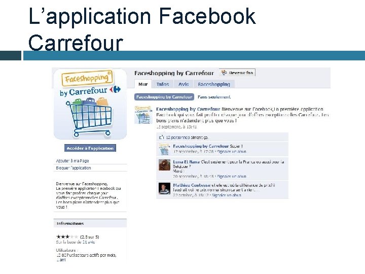 L’application Facebook Carrefour 