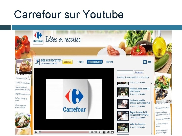 Carrefour sur Youtube 