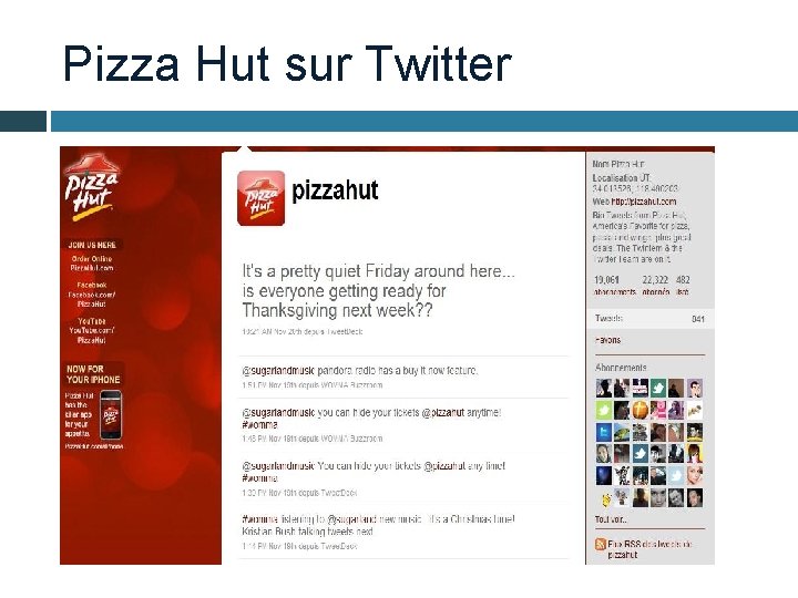 Pizza Hut sur Twitter 