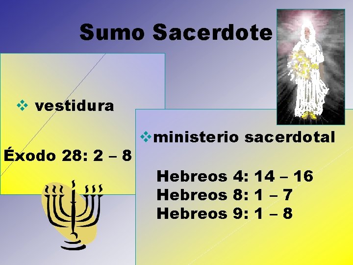 Sumo Sacerdote v vestidura Éxodo 28: 2 – 8 vministerio sacerdotal Hebreos 4: 14