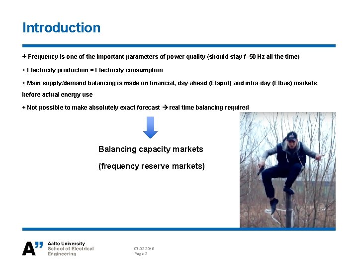 Introduction + Frequency is one of the important parameters of power quality (should stay
