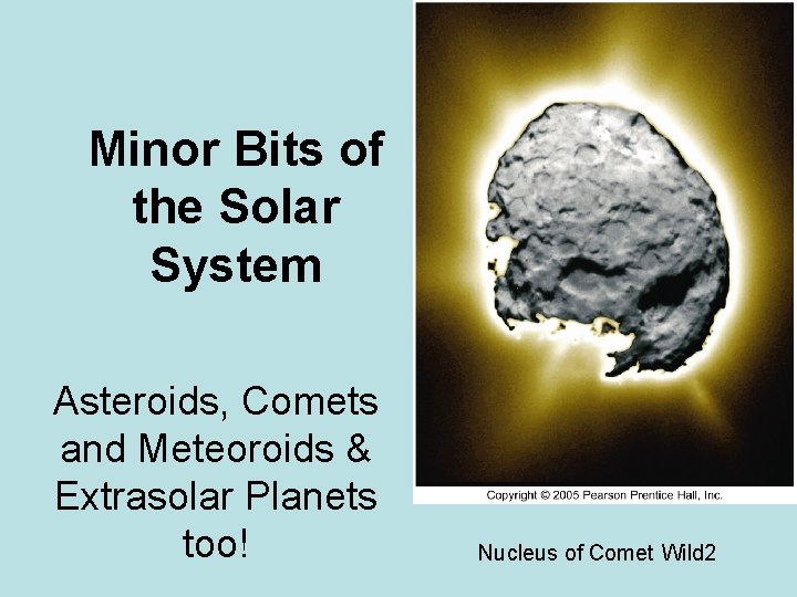 Minor Bits of the Solar System Asteroids, Comets and Meteoroids & Extrasolar Planets too!