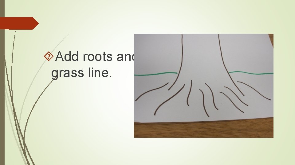  Add roots and grass line. 