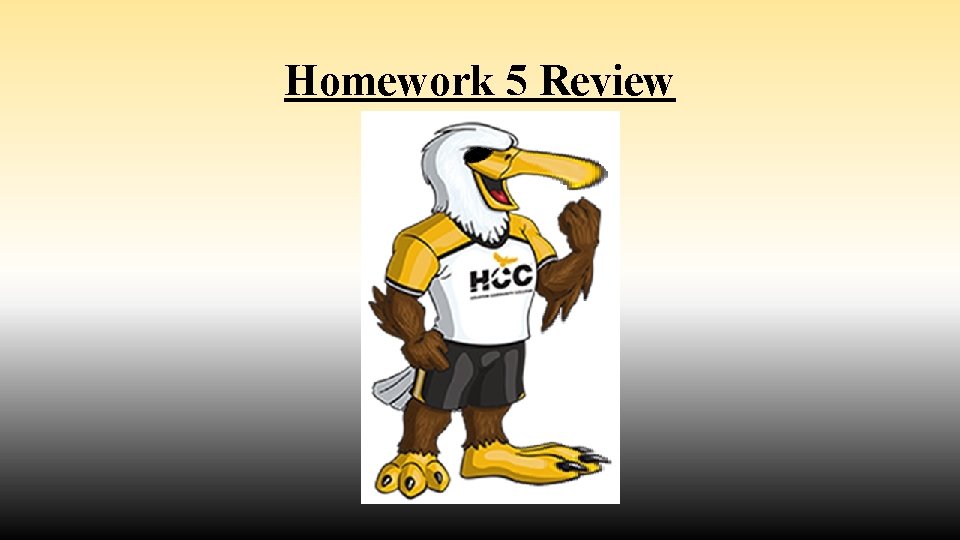 Homework 5 Review 