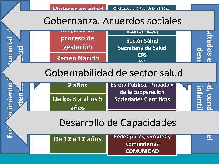 Fortalecimiento institucional de la atención en salud Gobernación, Alcaldias, etnias (Sectores sociales y económicos)
