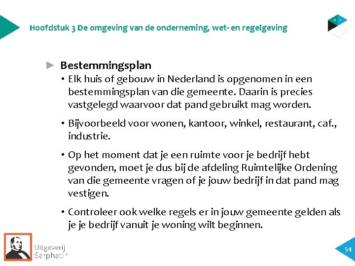 Hoofdstuk 3 De omgeving van de onderneming, wet- en regelgeving ► Bestemmingsplan • Elk Hoofdstuk 3 De omgeving van de onderneming, wet- en regelgeving ► Bestemmingsplan • Elk
