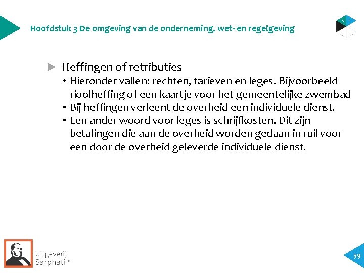 Hoofdstuk 3 De omgeving van de onderneming, wet- en regelgeving ► Heffingen of retributies Hoofdstuk 3 De omgeving van de onderneming, wet- en regelgeving ► Heffingen of retributies