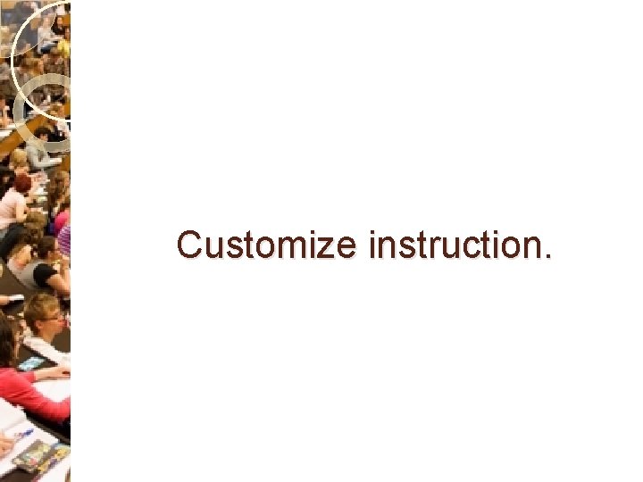 Customize instruction. 