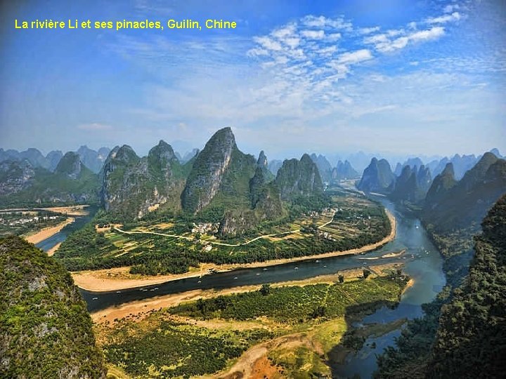 La rivière Li et ses pinacles, Guilin, Chine 