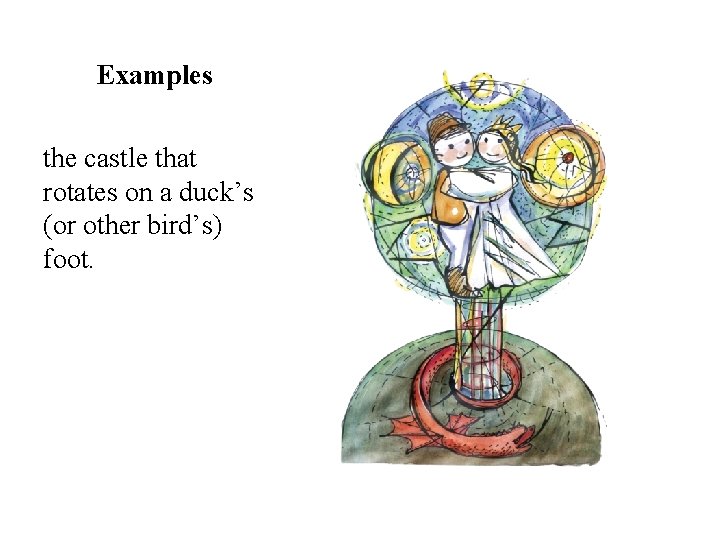 Examples the castle that rotates on a duck’s (or other bird’s) foot. Examples the castle that rotates on a duck’s (or other bird’s) foot.