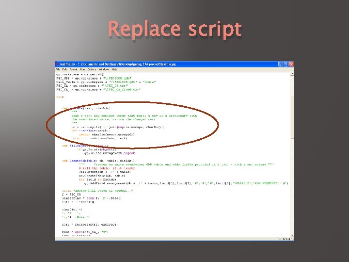 Replace script 