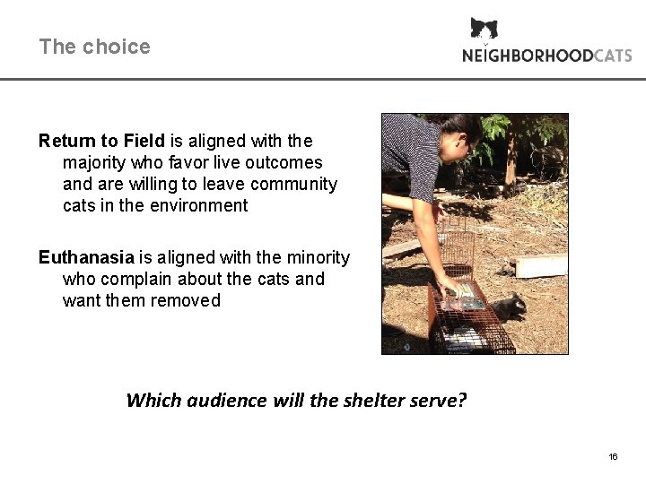 The choice Return to Field is aligned with the majority who favor live outcomes