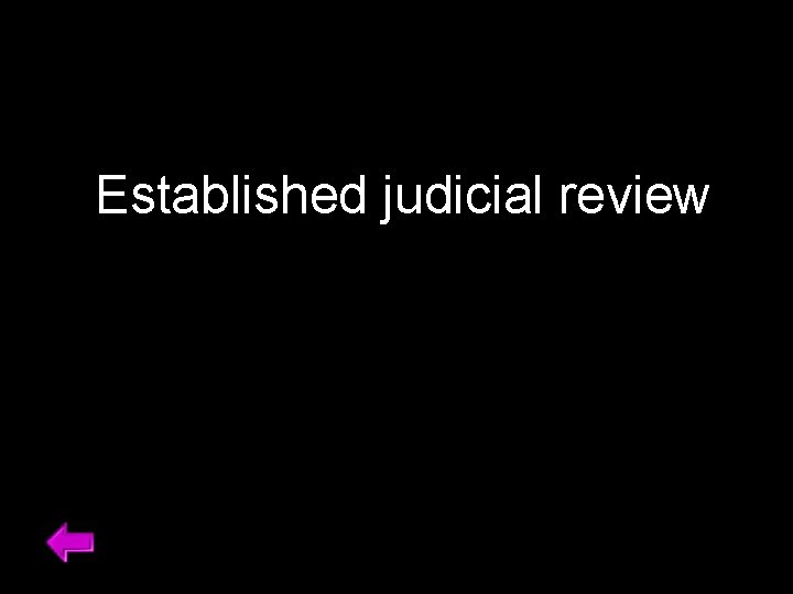 Established judicial review 