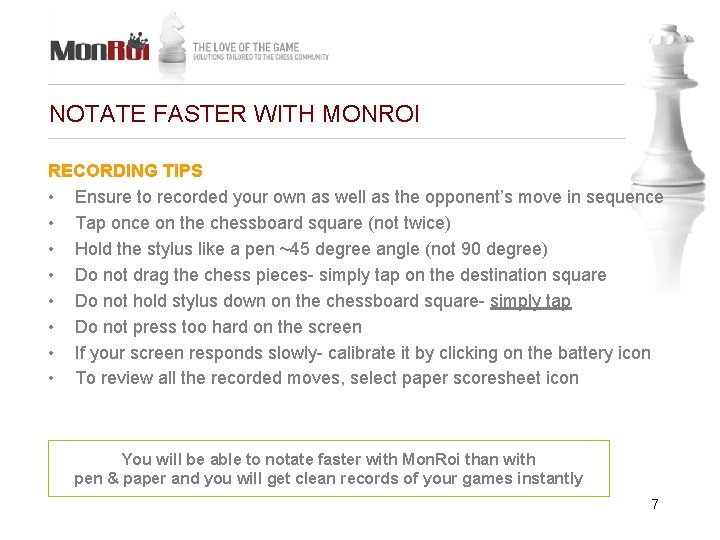 NOTATE FASTER WITH MONROI RECORDING TIPS • Ensure to recorded your own as well NOTATE FASTER WITH MONROI RECORDING TIPS • Ensure to recorded your own as well