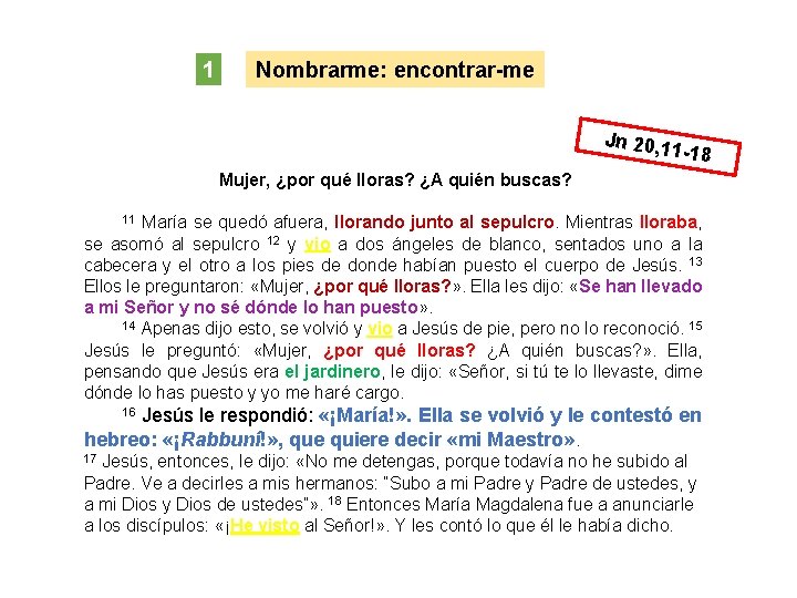 La Resurreccin de Jess como experiencia de transformacin