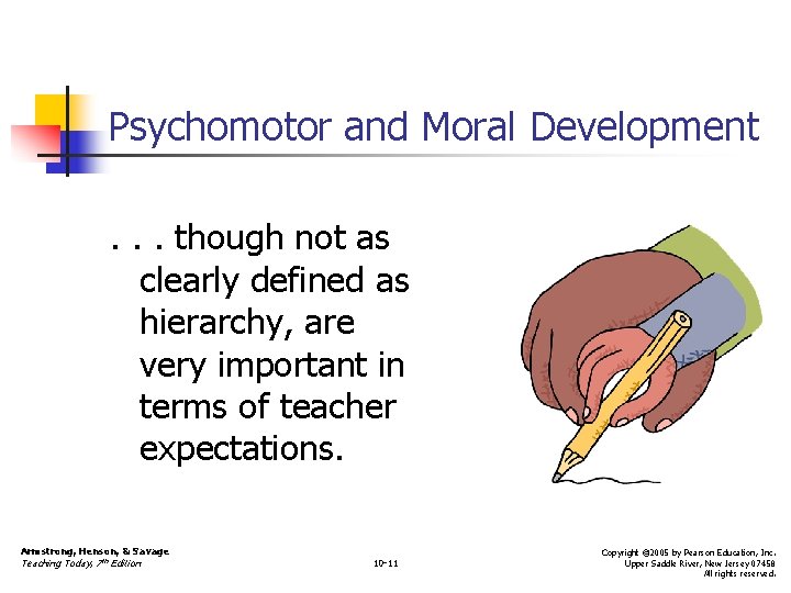 Psychomotor and Moral Development. . . though not as clearly defined as hierarchy, are Psychomotor and Moral Development. . . though not as clearly defined as hierarchy, are