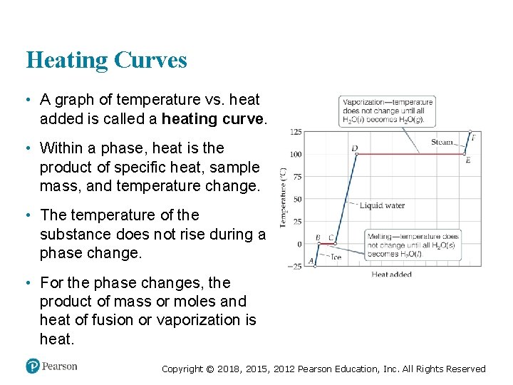 Heating Curves • A graph of temperature vs. heat added is called a heating