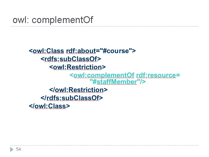 owl: complement. Of 54 