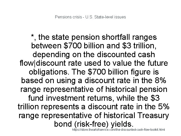 Pensions crisis - U. S. State-level issues *, the state pension shortfall ranges between Pensions crisis - U. S. State-level issues *, the state pension shortfall ranges between