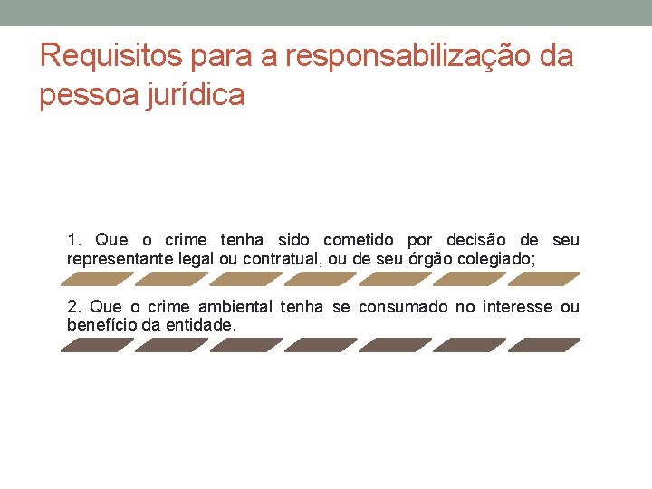 Requisitos para a responsabilização da pessoa jurídica 1. Que o crime tenha sido cometido