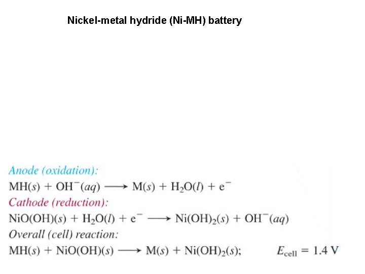 Nickel-metal hydride (Ni-MH) battery 