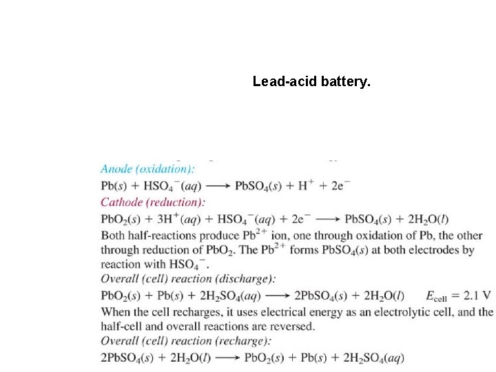 Lead-acid battery. 