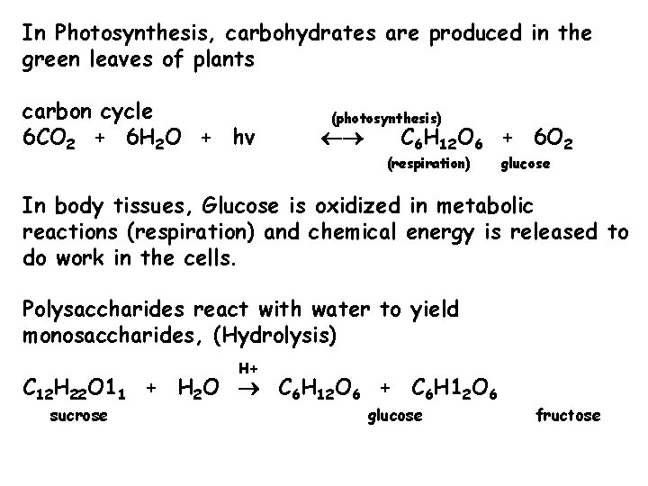 In Photosynthesis, carbohydrates are produced in the green leaves of plants carbon cycle 6