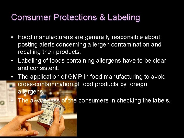 Lecture Material Food Safety Inneke Hantoro FOOD ALLERGY