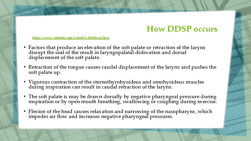 How DDSP occurs https: //www. youtube. com/watch? v=R 84 t 5 wq 7 bvw How DDSP occurs https: //www. youtube. com/watch? v=R 84 t 5 wq 7 bvw