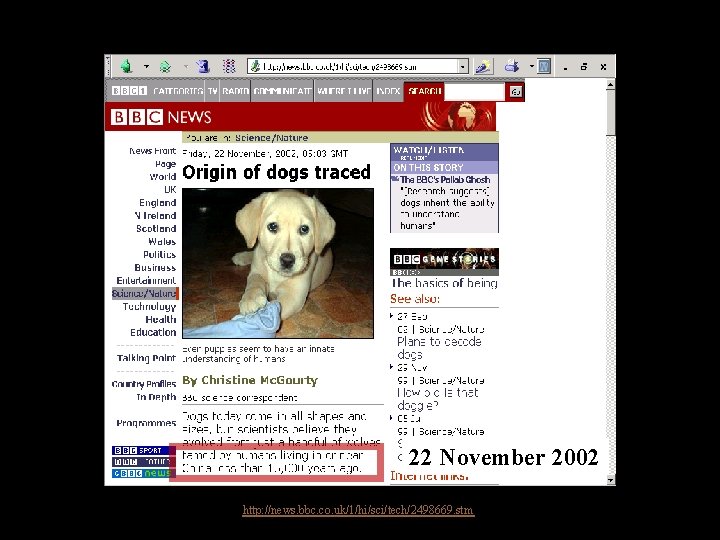 22 November 2002 http: //news. bbc. co. uk/1/hi/sci/tech/2498669. stm 
